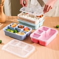thumbnail image 1 of Sentmoon Contenants de Rangement pour Aliments Sacs à Lunch pour Femmes pour le Travail Boîte à Collations en Plastique Plateau à Collations à Quatre Compartiments Boîte à Lunch de Conservation de la Fraîcheur pour Enfants, 1 of 7