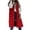Red, variant on Yuyuzo Long Puffer Vests Women Plus Size Quilted Hooded Jackets Zip up Sleeveless Outerwear Long Coat