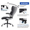 thumbnail image 4 of Office Chair, Adjustable Swivel Chair with PU Leather, High-Back Lumbar Support, Flip-Up Armrests for Home, Office - GD-9335, 4 of 5