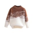 thumbnail image 3 of MKOSPLRT Chandails pour Enfants Chandails pour Tout-Petits Filles Garçons Tricot Chandail 3-12a Rose Brun Vert Molleton Duveteux Chaud Chandails d'Automne Col Rond Manches Longues Chandails, 3 of 4