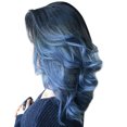 thumbnail image 3 of Perruques pour Femmes Noires, Perruques en Cheveux Humains pour Femmes Résistantes à la Chaleur, Perruques Longues Ondulées Noires à Bleues, Perruques Synthétiques pour Cheveux, 3 of 3
