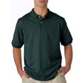thumbnail image 2 of Hanes Cotton-Blend Men`s Jersey Polo, M, Deep Forest, 2 of 7