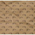 thumbnail image 4 of oneOone Cotton Poplin Twill Dark Beige Fabric Rabbit Animal Sewing Material Print Fabric By The Yard 56 Inch Wide, 4 of 4