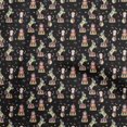 thumbnail image 1 of oneOone Rayon Black Fabric Circus Sewing Craft Projects Fabric Prints By Yard 56 Inch Wide-aC, 1 of 5