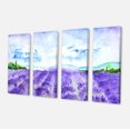 thumbnail image 2 of Champs de Lavande Bleue Aquarelle - Impression sur Toile Paysage, 2 of 3