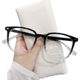 thumbnail image 2 of YAOBAMM Reduce Visual igue Glasses Unisex Blue Light Blocking Glasses Retro Large Frame Clear View Strong Hinge Brim Eye Protection Clear Bluelight, 2 of 7