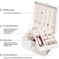 thumbnail image 4 of Agiferg Jewelry Box Display Storage Box 2-Layer Women's Jewelry Box Lockable Box, 4 of 5