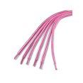 thumbnail image 3 of INSPIRE CHIC Unisex Round Rope Dual Colored Striped 1/5 Thick Boot Shoelace 70cm / 27.55" White Fuchsia, 3 of 4