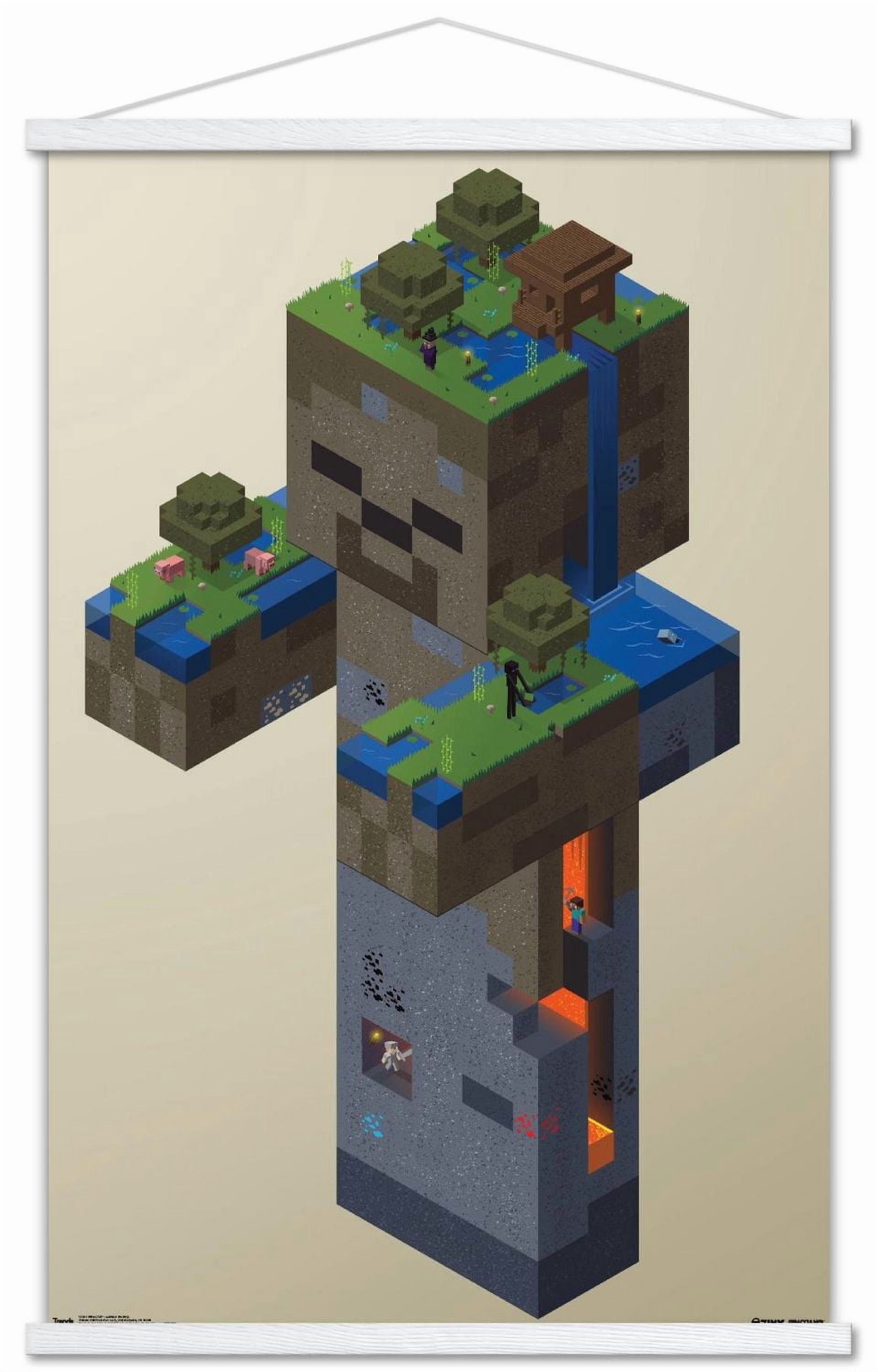 Minecraft - Zombie Swamp Wall Poster, 14.725" x 22.375" Framed