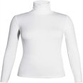 thumbnail image 1 of T-shirt Col Roulé Manches Longues Ajusté Extensible Basique Noir TG, 1 of 6