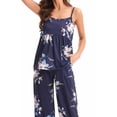thumbnail image 2 of ZAXARRA Women's Fall Loungewear Set, Lace Patchwork Cami Tops + Pants + Robe 3 Pieces Sleepwear, 2 of 9