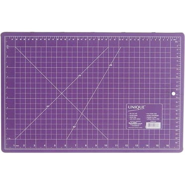 UNIQUE Double Sided Cutting Mat, 30 cm (12 in) × 46 cm (18 in) (30 × 45 cm (17.7 in)), Self-Healing, violet
