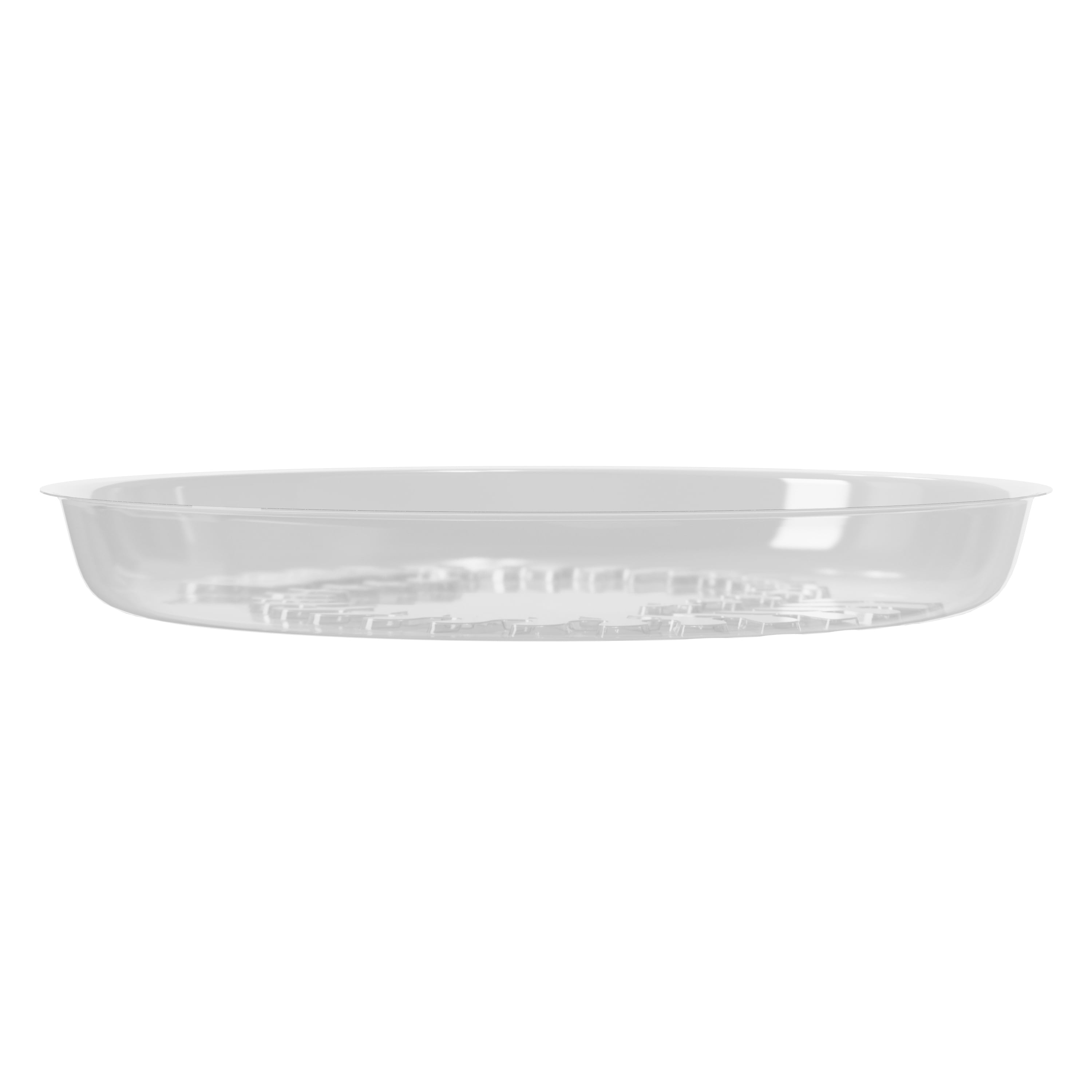 Soucoupe transparente légère MAINSTAYS de 25 cm (10 pouces) - Pièce unique - Plateau rond en plastique, idéal pour une utilisation à l'intérieur