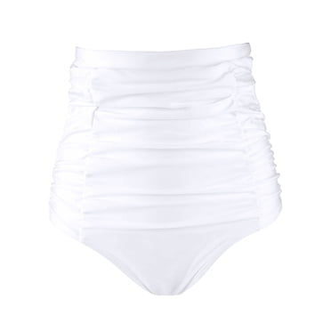 RELLECIGA Bas de Bikini Froncé Taille Haute pour Femmes