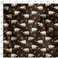 thumbnail image 4 of Soimoi Brown polyester Crepe Fabric Falling Star & Polar Bear Animal Print Sewing Fabric Yard 52 Inch Wide, 4 of 5