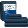 thumbnail image 1 of Softest Cotton Sheets Double Sheet Set Pc Set Thread Count Sateen Bedding Deep Pocket Sheets Cooling Sheets Double Size Sheets Breathable Bed Set (), 1 of 9
