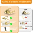 thumbnail image 3 of Matte Door Handles Interior Knurled Privacy Door Handles Heavy Duty Door Lever for Bedroom or Bathroom Reversible Keyless for Left Right Handed Doors AM, 3 of 7