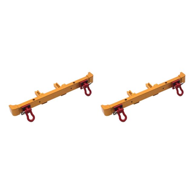 mmirethe Durable RC Metal Rear Bumper with Strong Shackles for ZP1001 ZP1002 ZP1003 1/10 RC Car Accessories Gold 141mm 2Set