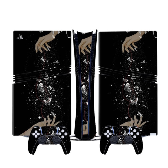 Compatible With PS5 Pro Consoles Cartoon Anime Stickers Set, Cute Custom Decals with Game Controller Skin