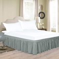 thumbnail image 5 of Solid Color Bedding Elastic Bed Apron Dust Proof Bedspread Non Slip Bed Skirt *Grey Dog Cut Furniture Protector, 5 of 5