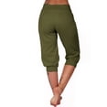 thumbnail image 4 of Timegard Womens Yoga Pants Drawstring High Waist Workout Cropped Pants Athletic Capri Pants with Pockets, 4 of 7