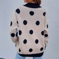 thumbnail image 5 of Chandail à Pois en Tricot à Col Rond pour Femme, Mode, Chandail Tricoté, Haut, Blouse, 5 of 5