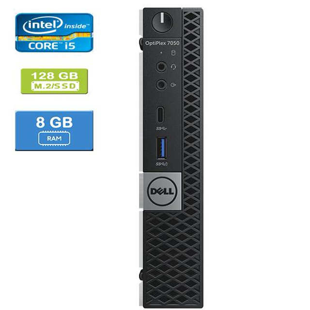Remis à Neuf : DELL 7050 MICRO Intel Core i5-7500T 2,70 GHz, 8 Go, M.2/128 Go SSD, Win 10 Pro