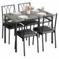thumbnail image 3 of Dining Table Set for 4, Modern Kitchen Table with 4 Soft Padded Chairs, Dining Room Table Set with Sturdy Metal Frame & MDF Board, Ideal for Living Room Tables, 3 of 9