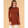 thumbnail image 2 of INSPIRE CHIC Manteau Mi-Long à Double Boutonnage pour Femme à Col Rabattu, 2 of 6