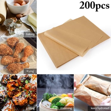 200 Pcs Papier Parchemin Polyvalent Papier Ciré Feuille de Cuisson Papier Barbecue