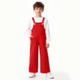 thumbnail image 4 of Children's Solid Color Pocket Jumpsuit, Mid Size Casual Overalls for Adults, Comfortable and Versatile, 4 of 9
