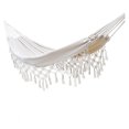 thumbnail image 5 of Hammock Chairs Swing Garden Outdoor Home White Cotton Rope Morocco Macrame-200150cm, 5 of 5