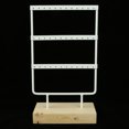 thumbnail image 4 of Metal Wood Earring Necklace Organizer Stand, 36 Holes Jewelry Storage Rack Display, Suitable for Jewelry Display, for Retail Store Home Jewelry Storage, 4 of 7