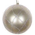 thumbnail image 1 of Vickerman MT198138D 4.75 Po. Ornement Candy Glitter Net Champagne - 3 par Sac, 1 of 3