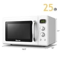 thumbnail image 2 of Costway Four à Micro-Ondes Rétro Compact de Comptoir 0,9 Pi3 900 W 8 Réglages de Cuisson Blanc, 2 of 10