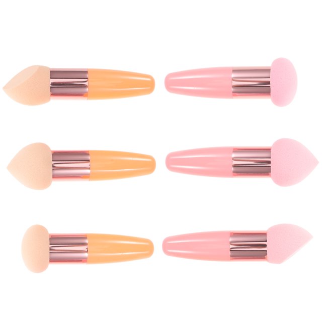 VERDANVERSE 6Pcs Makeup Sponge Puff Set Assorted Colors Dual Use Wet and Dry Foundation Blenders for Beauty
