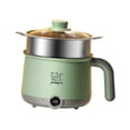 thumbnail image 4 of GUOOL Hot Pot Electric with Steamer Ramen Cooker 300W/600W Electric Skillet 1.8L Mini Portable Hot Pot for Fried Rice, Soup, Steak Grey Green, 4 of 9