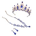 thumbnail image 1 of LYMAYTER Bride Jewelry Set 3Pcs/Set Wedding Crown and Earrings - Faux Crystal, Exaggerated, 1 of 7