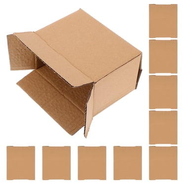 CHICHUMID 10pcs Parcel Boxes for Shipping Light Yellow Cardboard Storage and Moving Uses