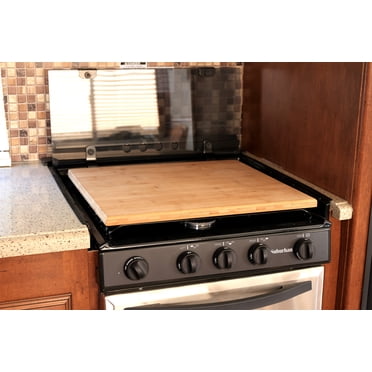 Camco Silent Top RV Stovetop Cover, Fits 3 or 4 Burner RV Stoves, 19.5 x17 x.75 Inches