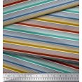 thumbnail image 3 of Soimoi Poly Georgette Fabric Horizontal Stripe Print Fabric by Yard 52 Inch Wide, 3 of 5
