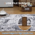thumbnail image 3 of YUSAZENS 9 x 12 Non-Slip Washable Rug Runner, Abstract Soft Carpet with Rubber Backing, Durable Long Runner for Hallways, Kitchen, Bedroom, Bathroom, Entryway Light Gray, 3 of 6