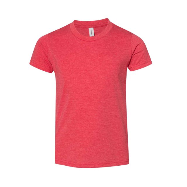 Bella Canvas Jersey Short-Sleeve Tee 3001Y, XL, Heather Red