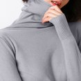 thumbnail image 5 of AherBiu Hauts d'Hiver pour Femmes Col Roulé Manches Longues Blouse en Coton Tricoté Chandail T-Shirts Basiques, 5 of 5