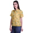 thumbnail image 2 of Moomaya Chemise à Manches Mi-Longues Imprimée pour Femmes, Col Boutonné, Haut Décontracté, 2 of 5