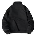 thumbnail image 3 of WRKEKC Fleece Jacket Men Solid Color Long Sleeve Lapel Sherpa Button Work Pocket Reversible No Hood Outerwear Jacket for Fall and Winter, 3 of 3