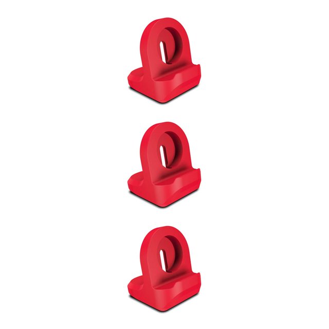jesticaly Silicone Smartwatch Charging Stand Charger Holder Portable Support Base Home Bedroom Replacement for Watch Red 3Set