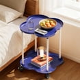 thumbnail image 1 of Uuiauoio Chariot de Rangement Mobile Table d'Appoint Roulante avec Roues, Étagère Organisatrice en Plastique pour Chambre Salon Bureau, Étagère de Rangement Portable Multifonction avec Assemblage Requis, 1 of 7