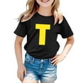thumbnail image 1 of TZEWGL Chemise Mignonne pour Enfant Imprimé Lettre Manches Courtes Col Rond pour Nouveau-Nés Taille 7-8T, 1 of 4