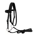 thumbnail image 1 of Soft Nylon Horse Bridle Harness Headstall Removable Snaffle Thickened Halter, 1 of 9
